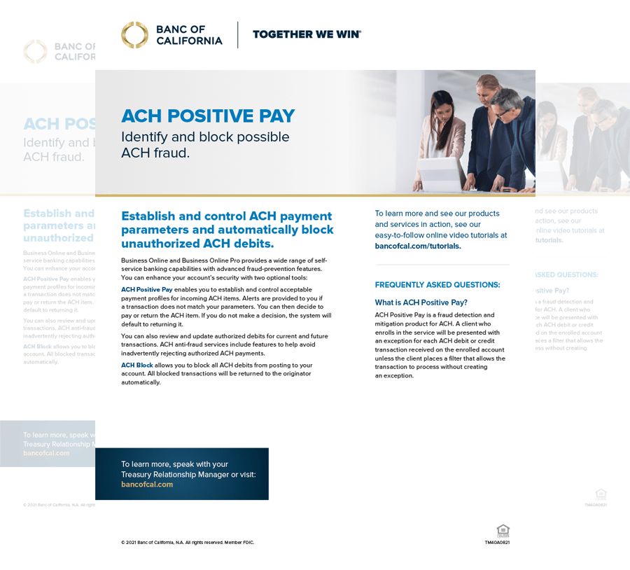 ACH Positive Pay