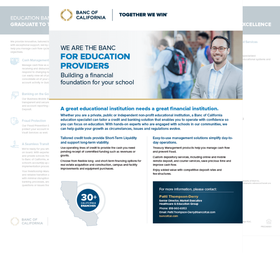 Education Product Sheet PDF