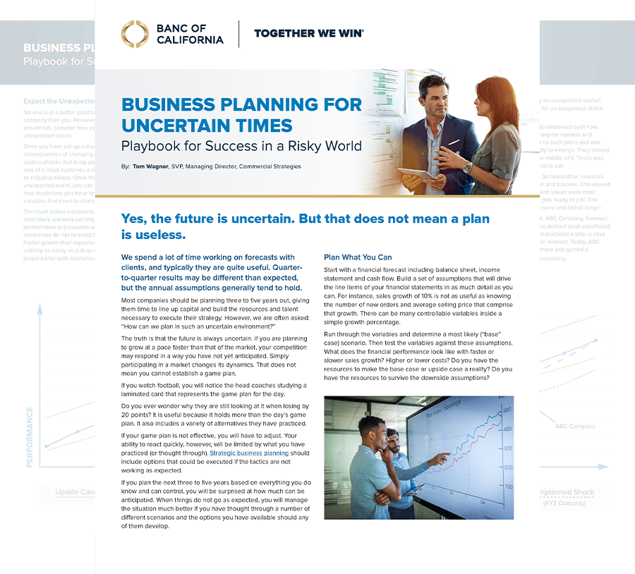 Business Planning for Uncertainty